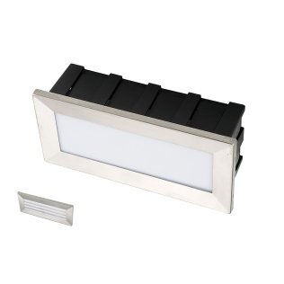 Segnapasso rettang.inox 3.5w 230v 4000k