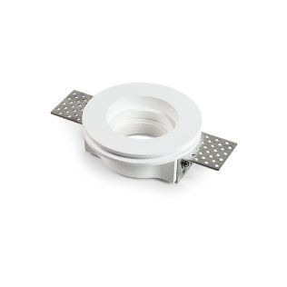 Faretto in gesso tondo piatto 230v