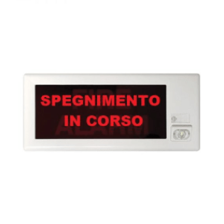 Scritta aggiuntiva spegnimento in corso