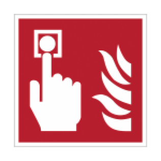 Cartello alluminio antincendio adesivo 120x120mm
