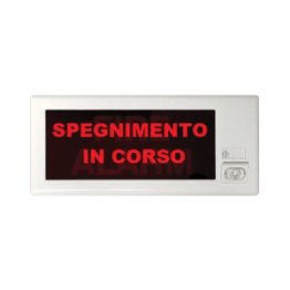 Scritta aggiuntiva spegnimento in corso