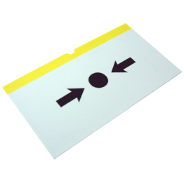 Fascetta bloccaggio coperchio protezione pulsanti
