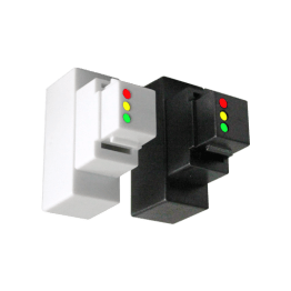 Presa remota per rj45, 1 in 1 out, buzzer, nero