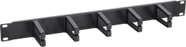 Pannello di gestione cavi, nero - 1u - plastca