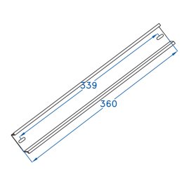 Profilo din per scatole 460 x 380 l.360 mm