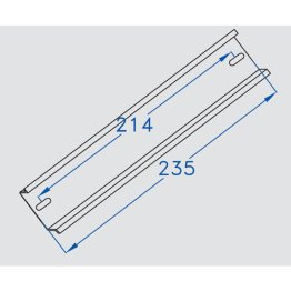 Profilo din per scatole 240 x 190 l.235 mm