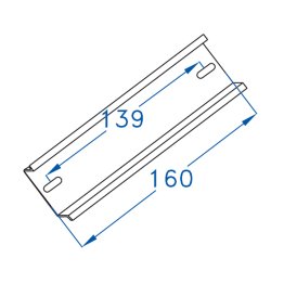 Profilo din per scatole 170 x 170 l.160 mm