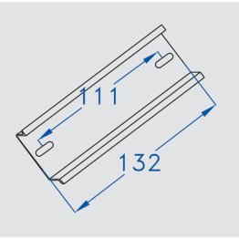 Profilo din per scatole 150 x 140 l.132 mm