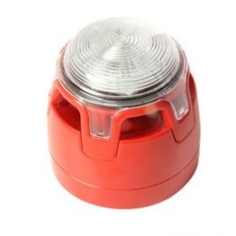 Sirena convenzionale rossa con lampeggiante a led