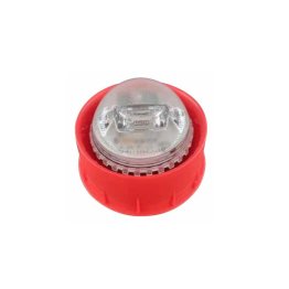 Lampeggiante con corpo rosso e led bianco indirizz