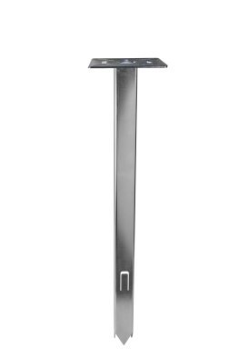 Piantone h 600mm - base 130x130x3mm - h palo max 1