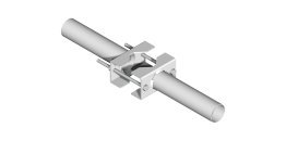 Supporto da palo sbraccio pesante doppio Ø 60x25