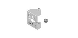 Staffa orientabile, parte frontale preforata 125x1