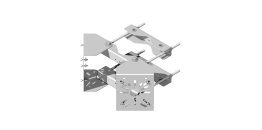 Supporto a ganasce multi telecamera per pali Ø 60