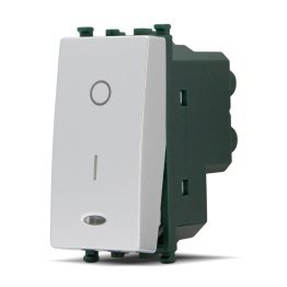 Interruttore bip spia (16a-250v) t2 662a alluminio