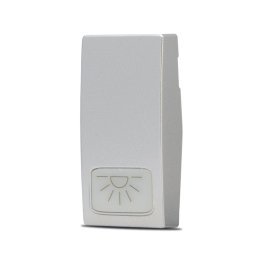 Cover pulsante luce gem 671a alluminio