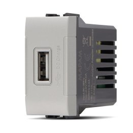 Presa usb (5v=2a 265v) t1 829a alluminio