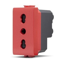 Presa bivalente (16a-250v) joy 518r rosso