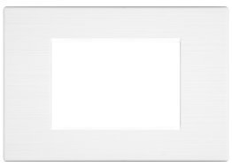 Placca tecnopol. spazz. m6003sl-1 gem 3p bianco