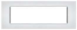 Placca vetro t2 6007bl-1 7p bianco