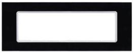 Placca vetro t2 6007bl-2 7p nero
