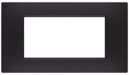 Placca soft-touch gem-t2 4p 6004st-2 nero