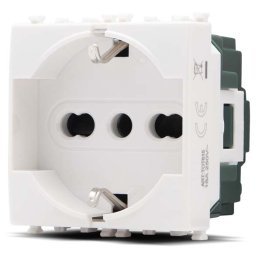 Presa schuko unel 2.0 (16a-250v) gem 615b bianco -