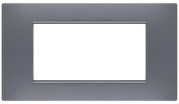 Placca soft-touch gem-t2 4p 6004st-8 grigio