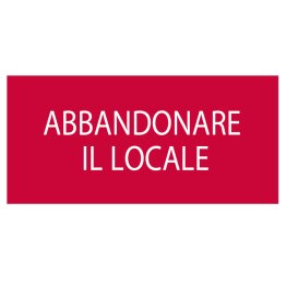 Dicitura 5965 abbandonare il locale