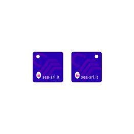 Tag quadrato viola