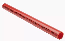 Tubo in abs di colore rosso. diametro esterno 25m