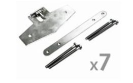 Kit 7 pz. staffa inox opzionale per ancoraggio ext