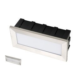 Segnapasso rettang.inox 3.5w 230v 4000k