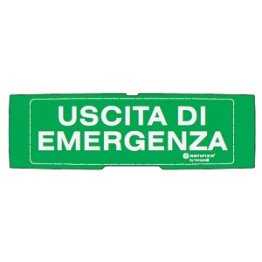 Pellicola in policarbonato con la scritta uscita