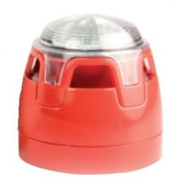 Sirena convenzionale rossa con lampeggiante a led