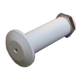 Piattello in pvc bianco avorio con attacco da 1/8.