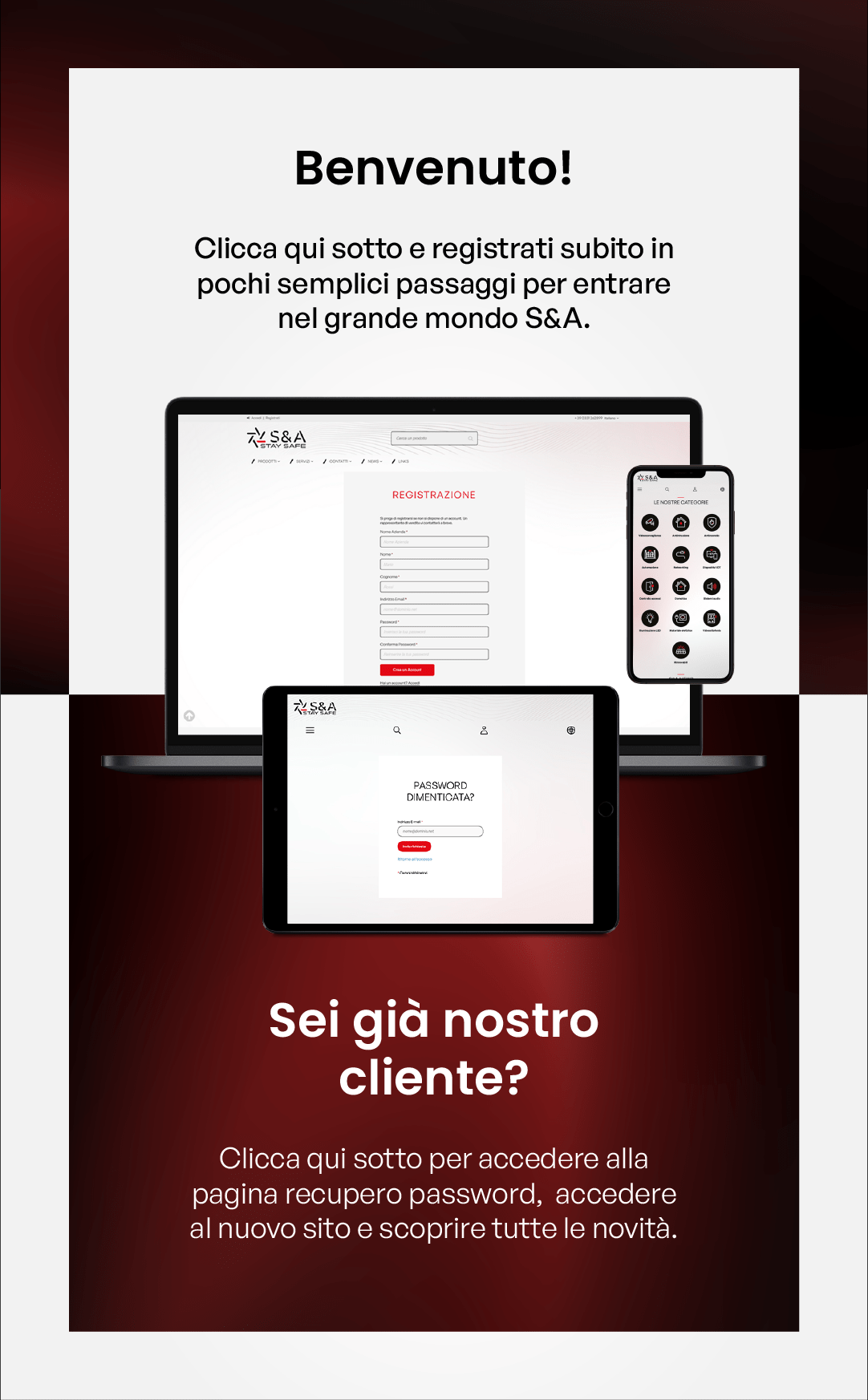 Recupera password e registrati